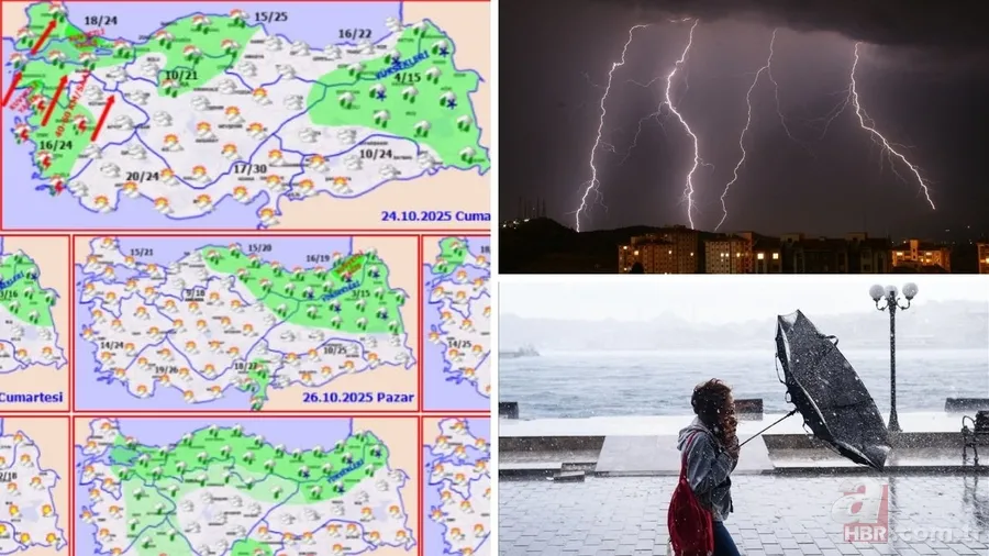 İSTANBUL’DA YAĞIŞ BAŞLADI! Uyarılar peş peşe gelmişti: Şimşekler gökyüzünü aydınlattı 1