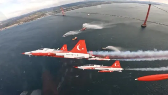 Türk Yıldızları kokpitinden 1915 Çanakkale Köprüsü'nün nefes kesen görüntüleri paylaşıldı - 3