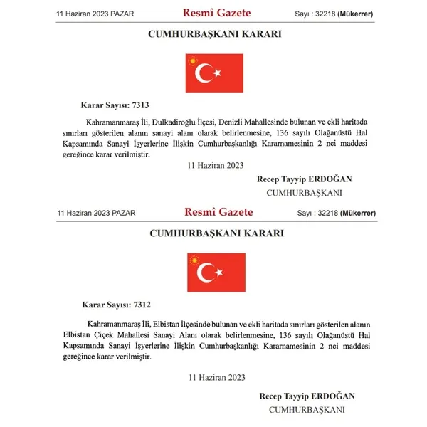 karar-resmi-gazetede-gaziantep-hatay-ve-kahramanmarastaki-bazi-yerler-sanayi-alani-ilan-edildi-1686524148045.jpg Karar Resmi Gazete'de: Gaziantep Hatay ve Kahramanmaraş'taki bazı yerler sanayi alanı - 1