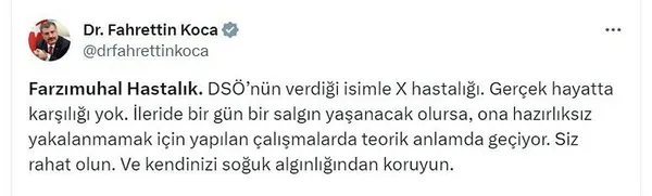 bakan-fahrettin-kocadan-x-hastaligi-mesaji-rahat-olun-1706103867158.jpeg Bakan Fahrettin Koca'dan X hastalığı mesajı: Rahat olun - 1