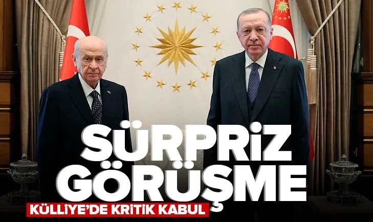 Son dakika: Başkan Recep Tayyip Erdoğan ile Devlet Bahçeli ile arasında kritik görüşme!