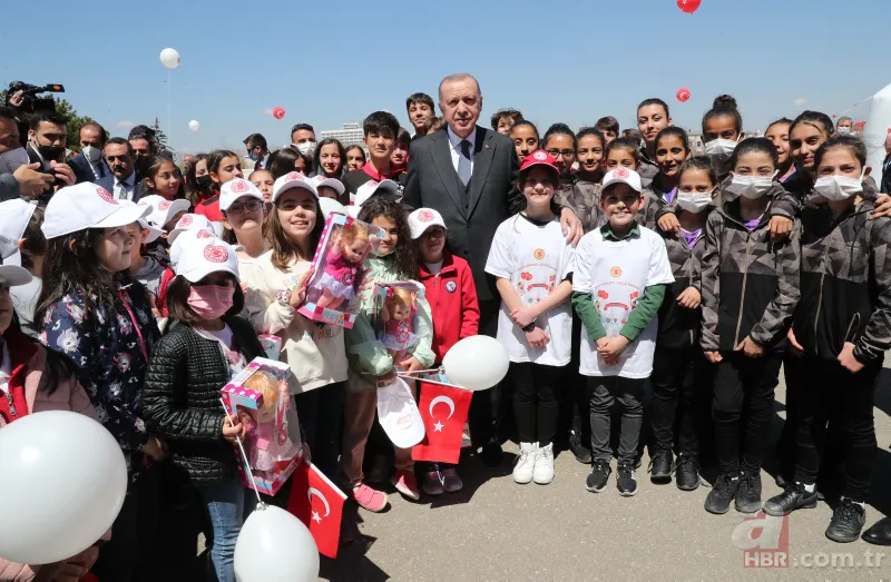 Başkan Erdoğan TBMM'de çocuklarla bir araya geldi! Sigara diyaloğu gülümsetti 2