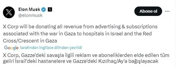 1700604875847.jpeg Elon Musk'tan katillere Filistin resti! Siyonistleri kudurtacak hamle: X'in gelirleri Gazze'ye... - 3