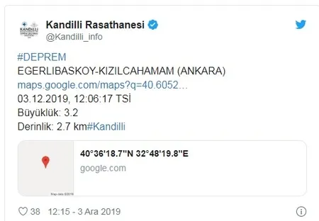 Son dakika: Ankara'da deprem - 1