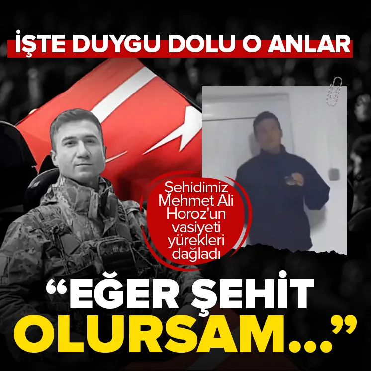 Şehidimizin son vasiyeti yürekleri dağladı