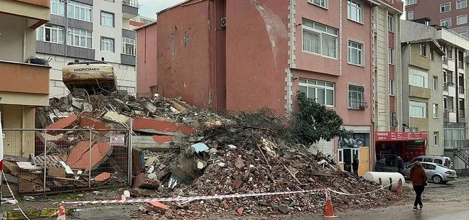 İstanbul Maltepe’de panik anları! Yıkım esnasında bir anda çöktü