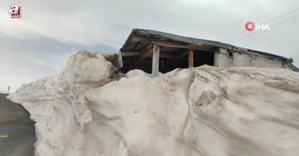 Yayla evleri kar altında