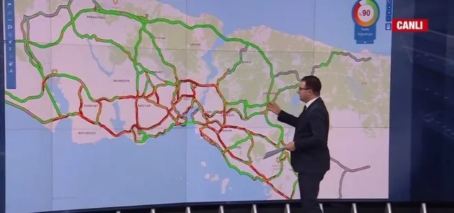 Son dakika: İstanbul’da yağmur bastırdı! Trafik durma noktasına geldi: Yoğunluk yüzde 90