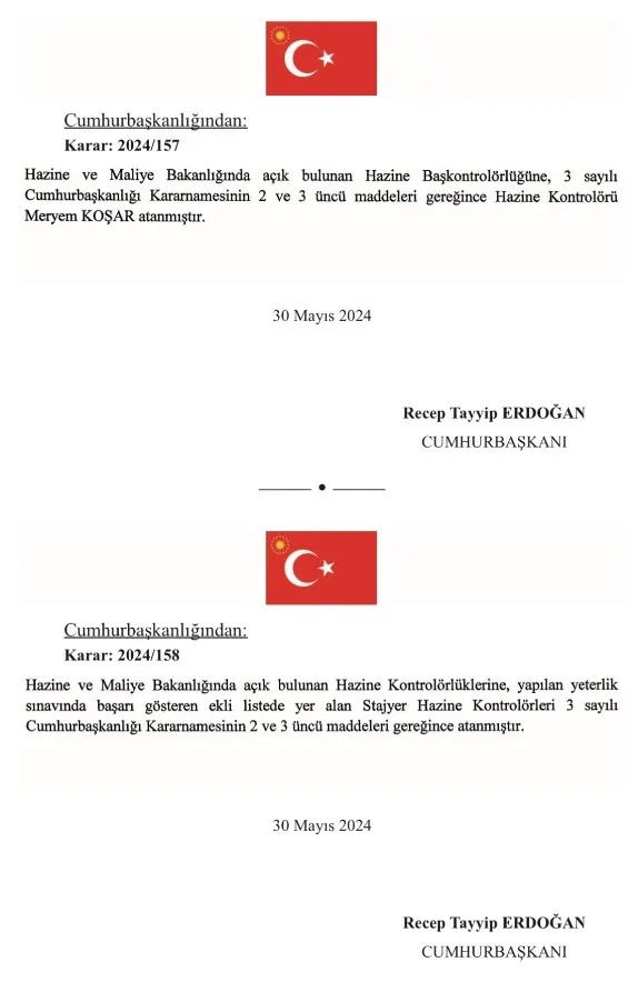 Atama kararları Resmi Gazete’de yayımlandı