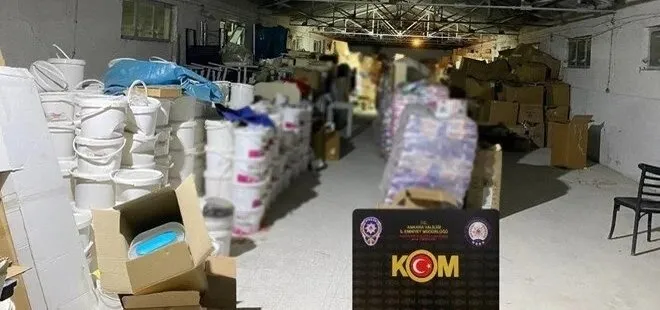 Ankara’da 35 ton kaçak deterjan ele geçirildi