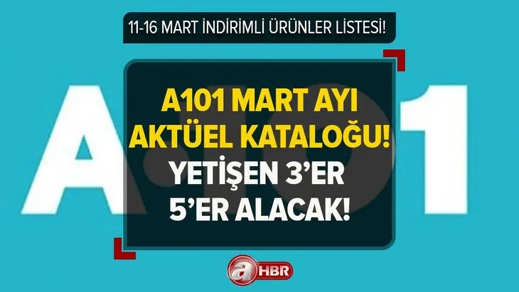 11-16 Mart AKTÜEL kataloğu yayınlandı! 10 TL üzeri alışverişe... A101’de masa, sandalye, motorsiklet NE ARARSAN VAR!