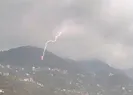 Yıldırım düşme anı kamerada