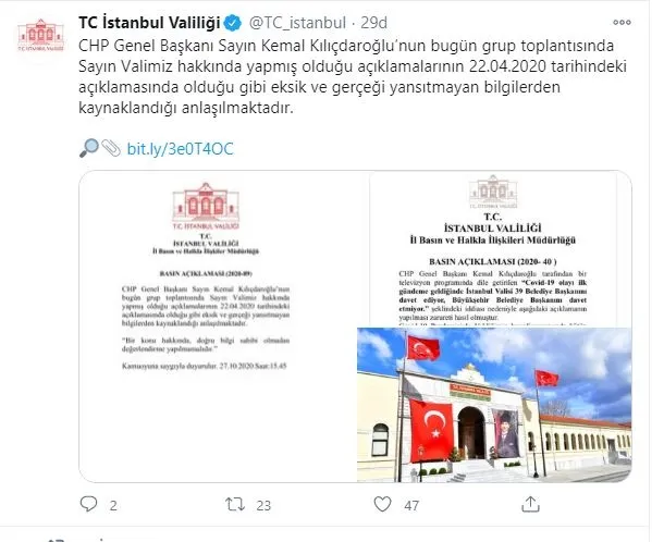 İstanbul Valiliği’nden Kılıçdaroğlu’nun iddialarına açıklama! Ali Yerlikaya’yı hedef almıştı