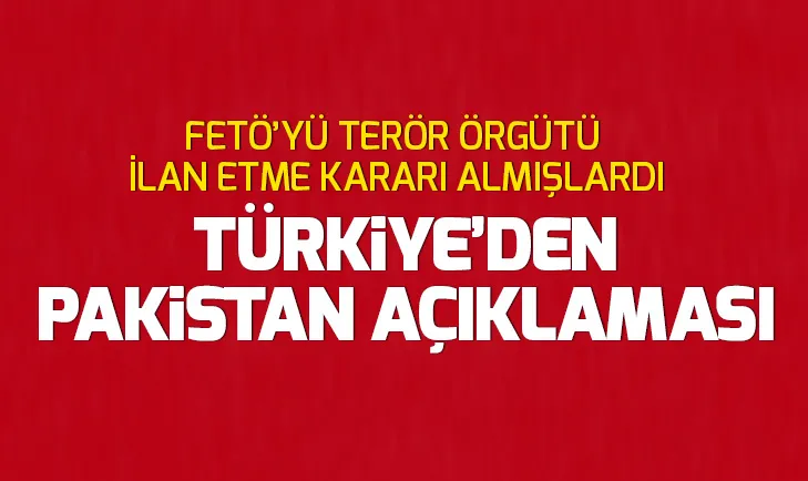 Son dakika: Dışişleri Bakanlığından Pakistan açıklaması