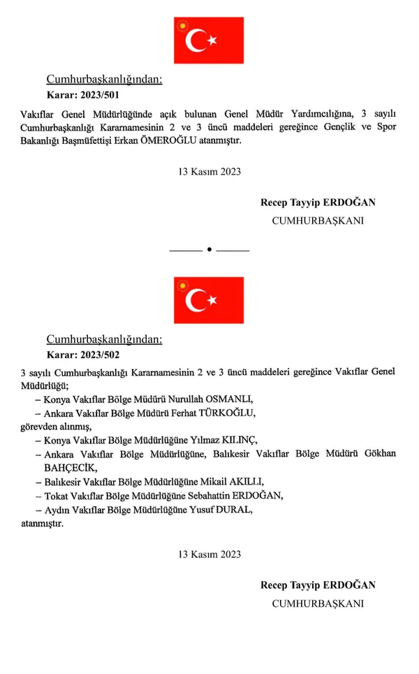Büyükelçi atamalarına ilişkin karar Resmi Gazete’de yayımlandı