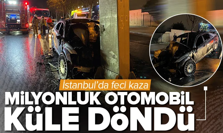 Milyonluk otomobil alev alev yandı