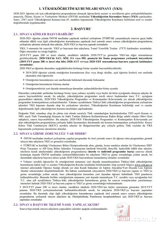 YKS başvuru kılavuzu tam 142 sayfa! YKS 2020 başvurusu yapmadan mutlaka okuyun! İşte 2020 YKS başvuru kılavuzu 5