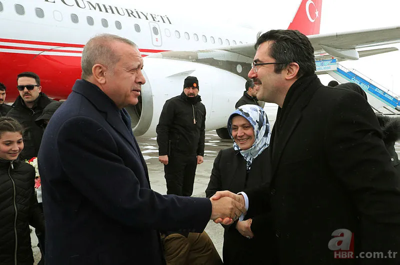 Başkan Erdoğan'a Erzurum'da sıcak karşılama 1