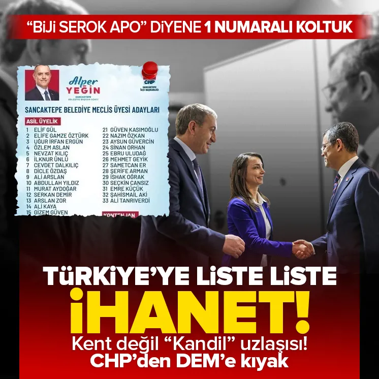 Kent değil Kandil uzlaşısı! CHP’den DEM’e liste kıyağı