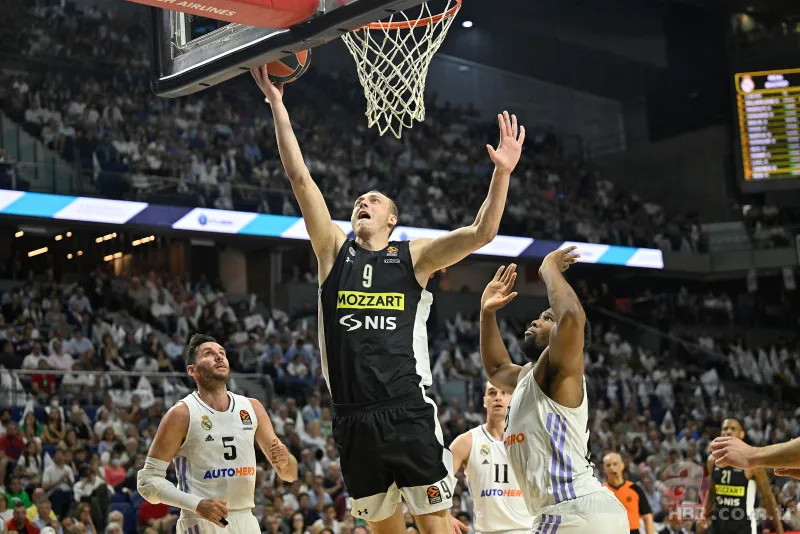 Basketbol maçı boks ringine döndü! Real Madrid-Partizan karşılaşmasında ortalık karıştı 16