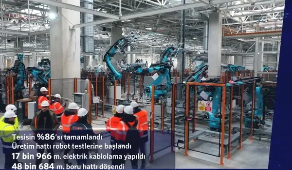 Son dakika: Yerli otomobil TOGG'dan yeni paylaşım: 160 robot provalara başladı - 1