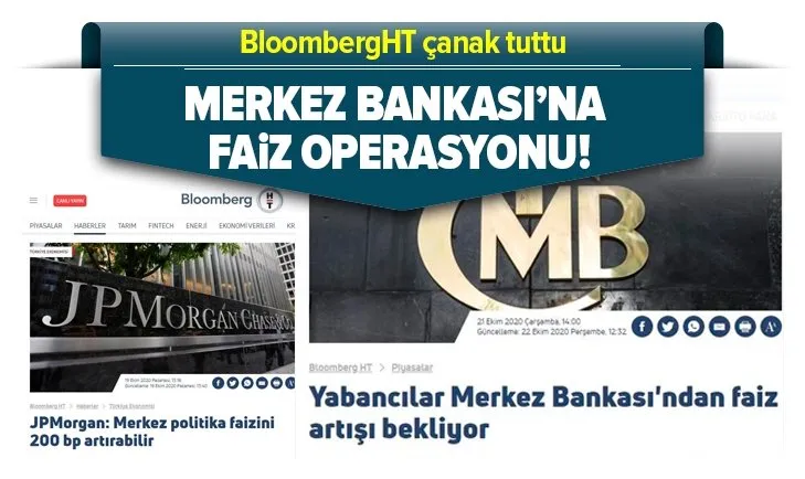 Yabancı kuruluşlardan Merkez Bankası'na faiz operasyonu! BloombergHT çanak tuttu