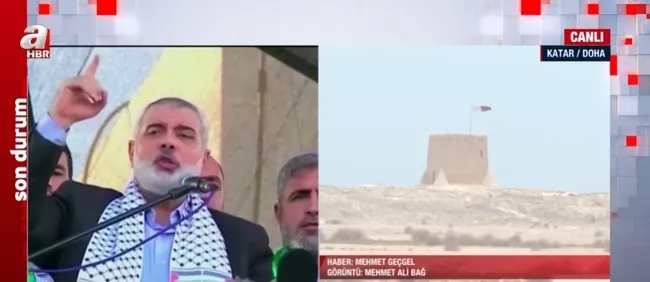 A Haber şehit İsmail Haniye’nin Katar’daki mezarını görüntüledi