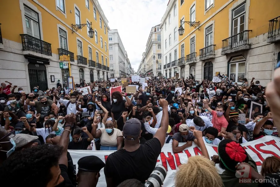Madonna koltuk değnekleriyle George Floyd protestosuna katıldı 16