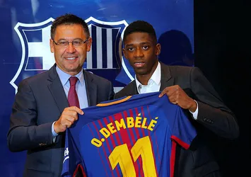 Barcelona, Dembele'yi tanıttı