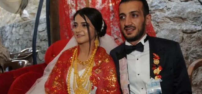 Gelin altınları taşıyamadı!