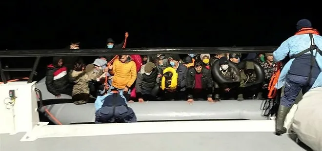 İzmir açıklarında Türkiye tarafından 76 göçmen kurtarıldı