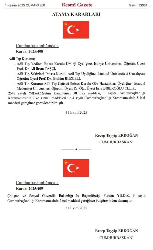 bakanlik-ve-kamu-kurumlarinda-atama-kararlari-resmi-gazetede-1761952999874.jpg Foto: Resmi Gazete - Ekran Görüntüsü