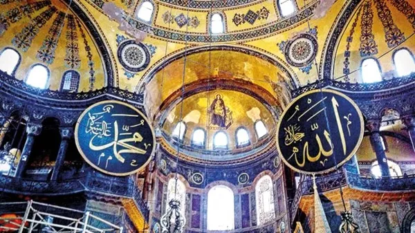 İşte Ayasofya Camii'ndeki freskleri kapatacak perdeler - 3