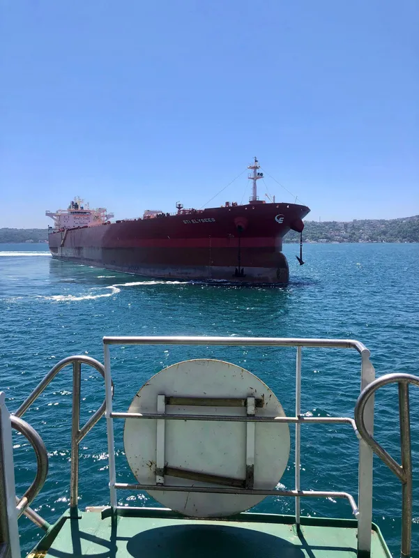 Son dakika: İstanbul Boğazı'nda tanker arızası - 1
