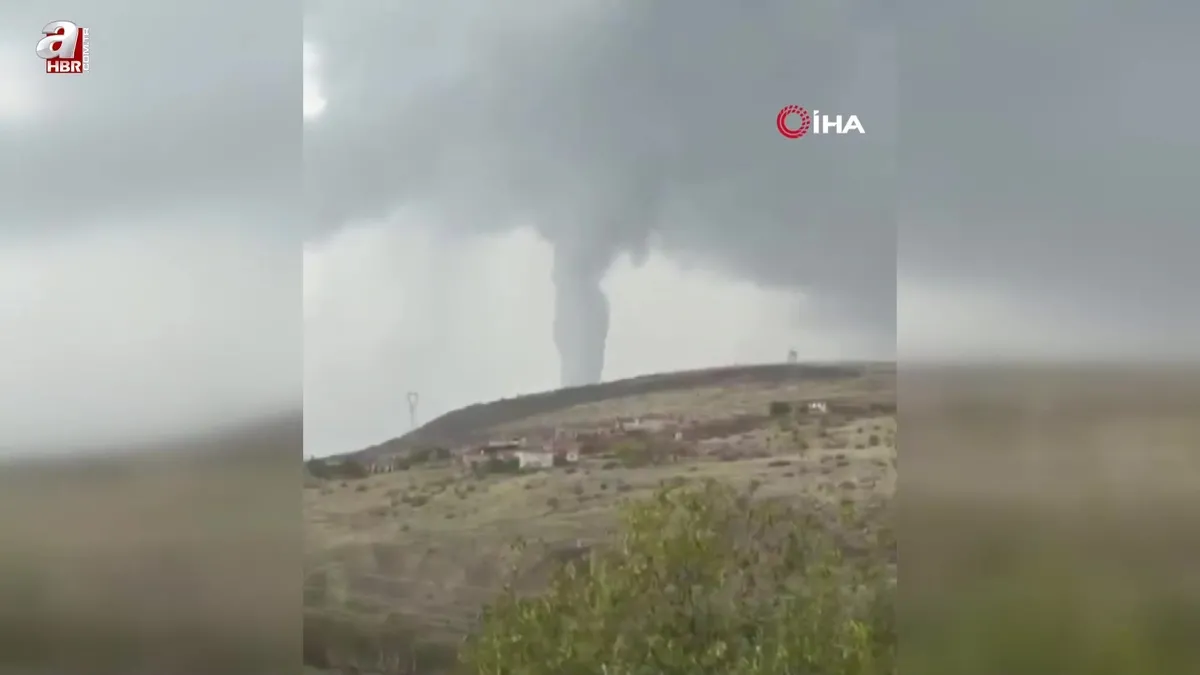 Ankara Ayaş’ta hortum oluştu