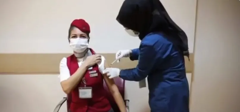 THY personeli koronavirüs aşısı oldu! Personel ve misafirlerin sağlığı için