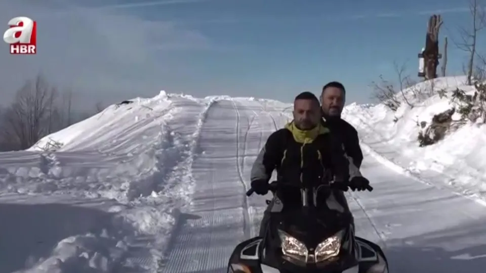 Handüzü yaylası beyaza büründü