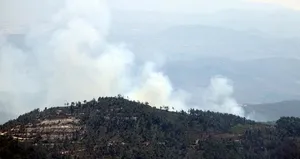 Sınırda korkutan yangın