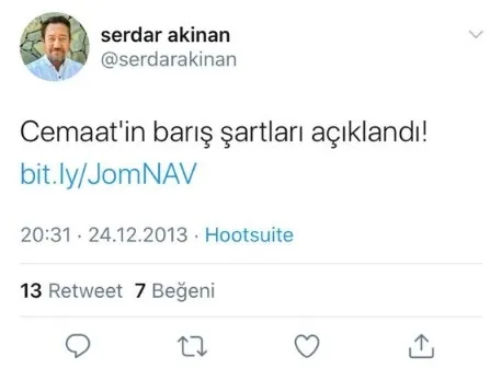 Elazığ depremi ile ilgili iftira atan provokatör Serdar Akınan’ın FETÖ ile ilişkisi