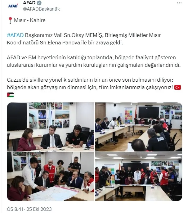 Türkiye’nin Gazze’ye yeni yardımları Mısır’a ulaştı | AFAD Başkanı Memiş: En fazla insani yardımı ulaştırmış devletiz
