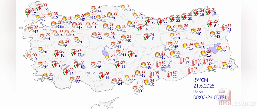 15 il için alarm! Meteoroloji'den sel ve hortum uyarısı: Saat verildi 12