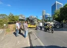 Beşiktaşta İETT otobüsü iş makinesine çarptı