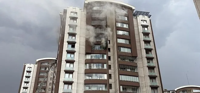 Ankara'da 14 katlı binada yangın paniği! Korku dolu anlar