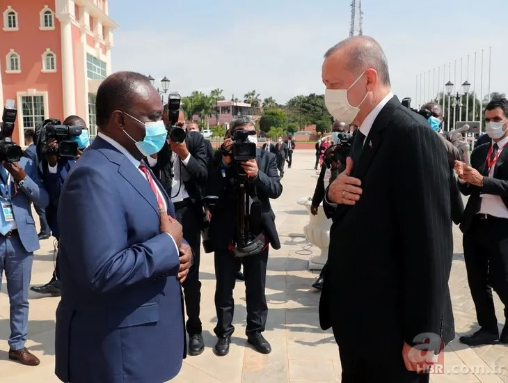 Başkan Recep Tayyip Erdoğan’ın Angola ziyaretinden dikkat çeken fotoğraflar