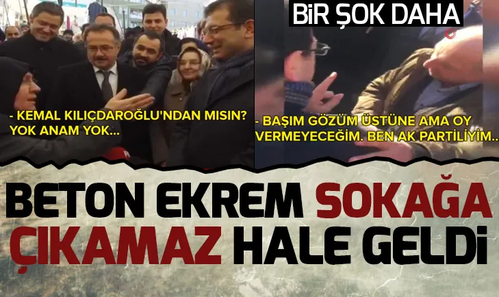 Ekrem İmamoğluna sana oy yok şoku!