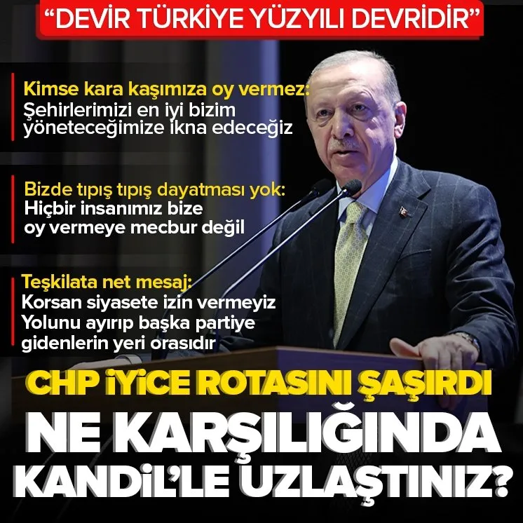 Başkan Erdoğan parti teşkilatına net mesaj