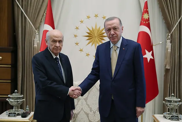 Son dakika: Başkan Erdoğan, MHP Lideri Bahçeli'yi Külliye'de kabul etti - 2