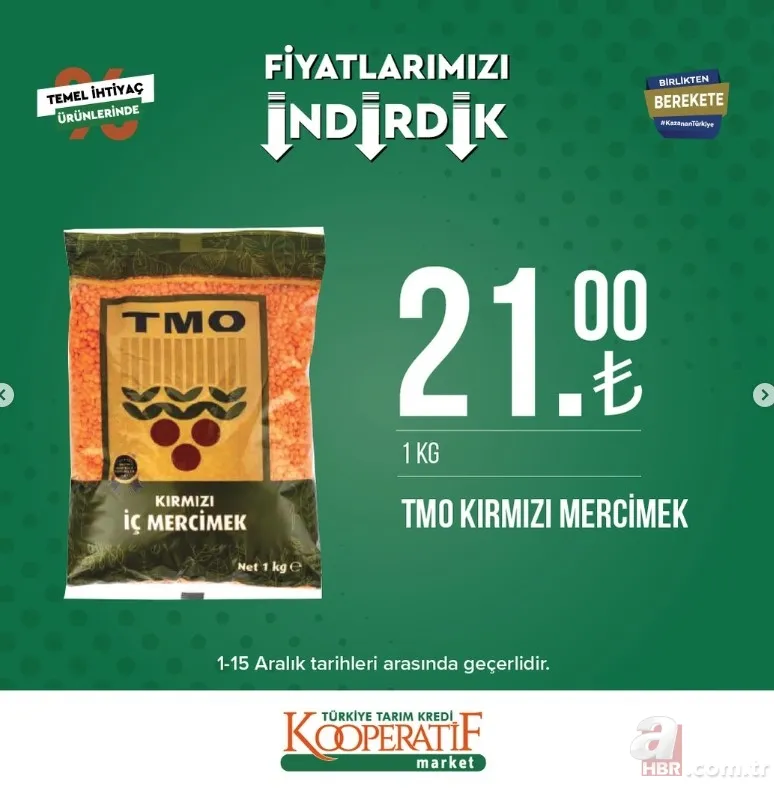 Tarım Kredi Market İNDİRİMLİ FİYAT LİSTESİ! 21,90 TL'den başlayan fiyatlar! Hafta sonu geldi sepetler dolup taşacak! Ayçiçek yağı, tuvalet kağıdı, mercimek, pirinç... 14