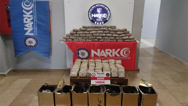 Yalova'da pirinç torbaları ve bal tenekelerine gizlenmiş 192 kilo 150 gram eroin ele geçirildi - 4