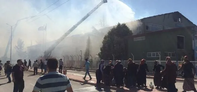 Konya’da silah fabrikasında yangın çıktı